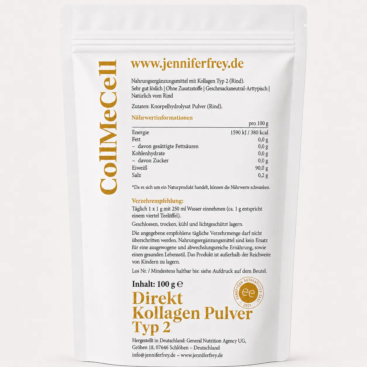 CollMeCell Collagen Type 2 Powder | Joints – Pure Cartilage Hydrolysate CollMeCell