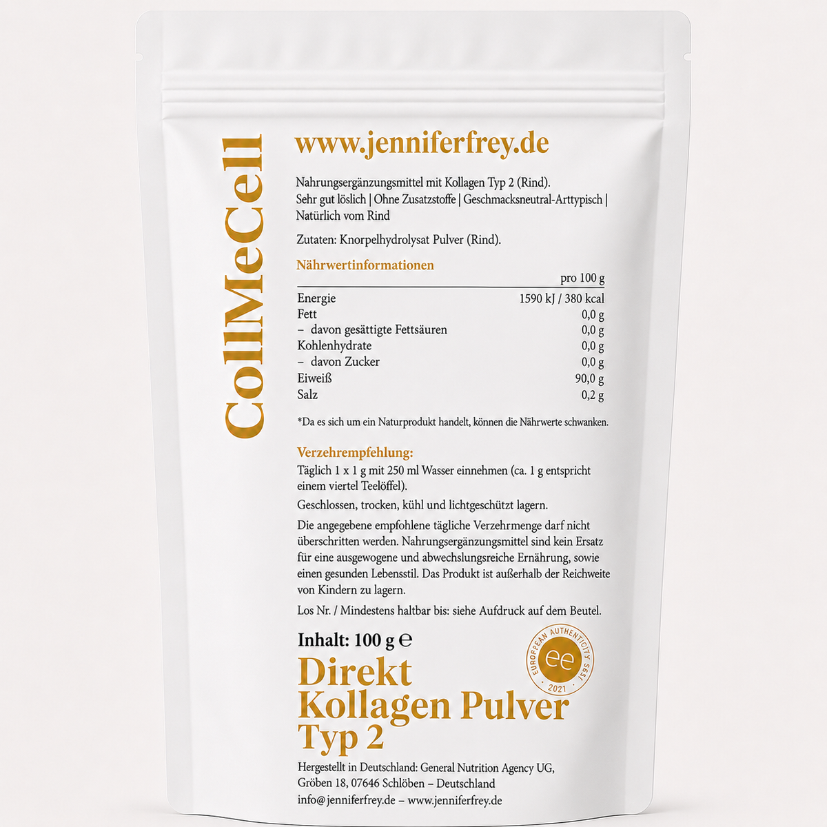CollMeCell Collagen Type 2 Powder | Joints – Pure Cartilage Hydrolysate CollMeCell